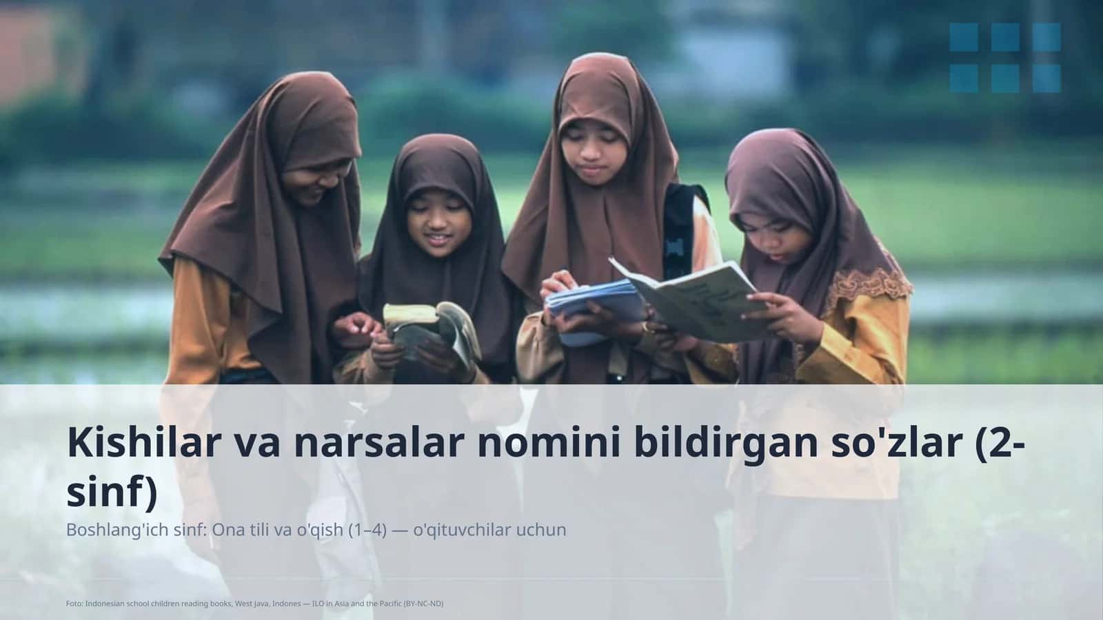 Kishilar va narsalar nomini bildirgan so'zlar (2-sinf) 1