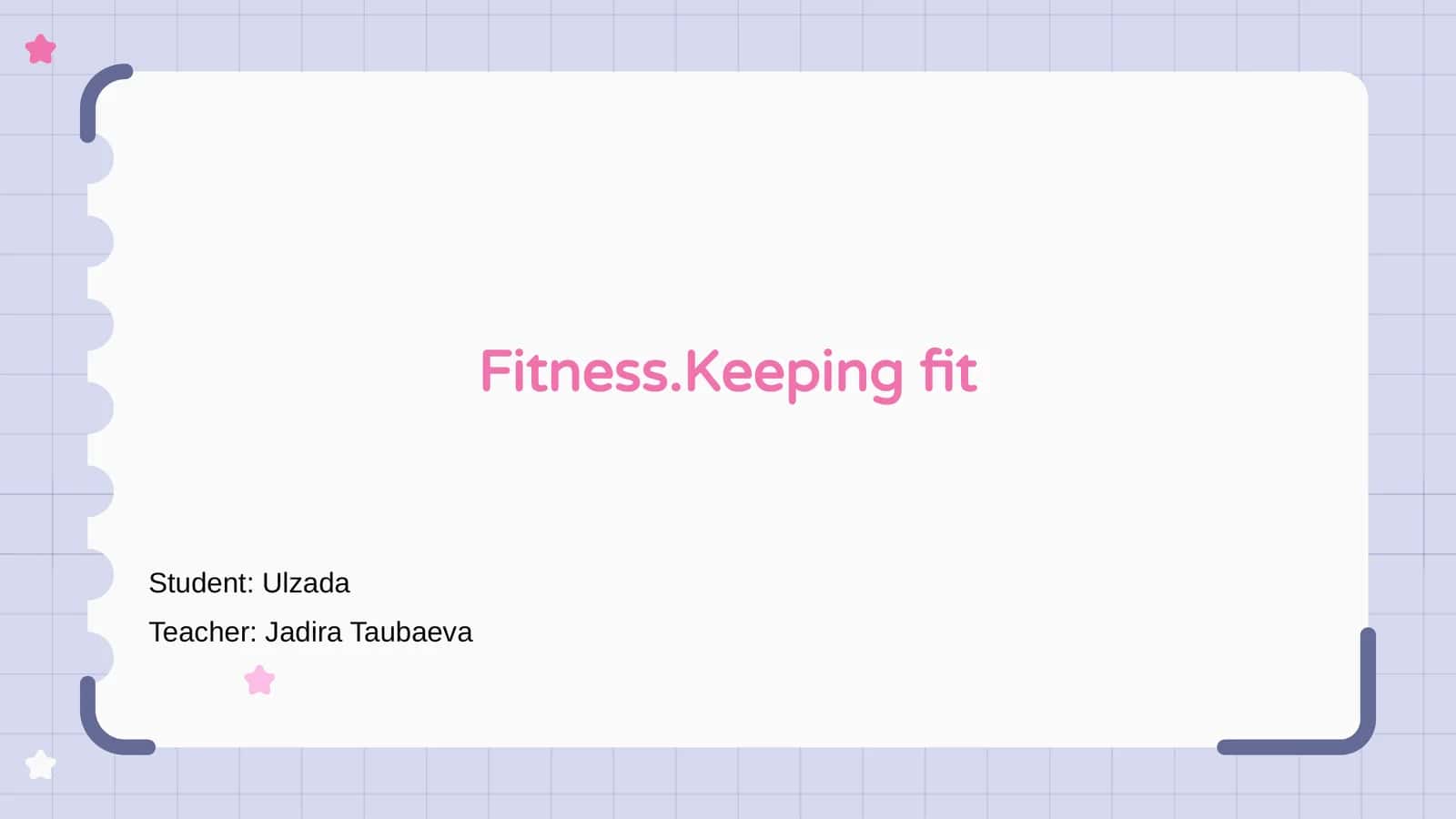 Fitness.Keeping fit 1