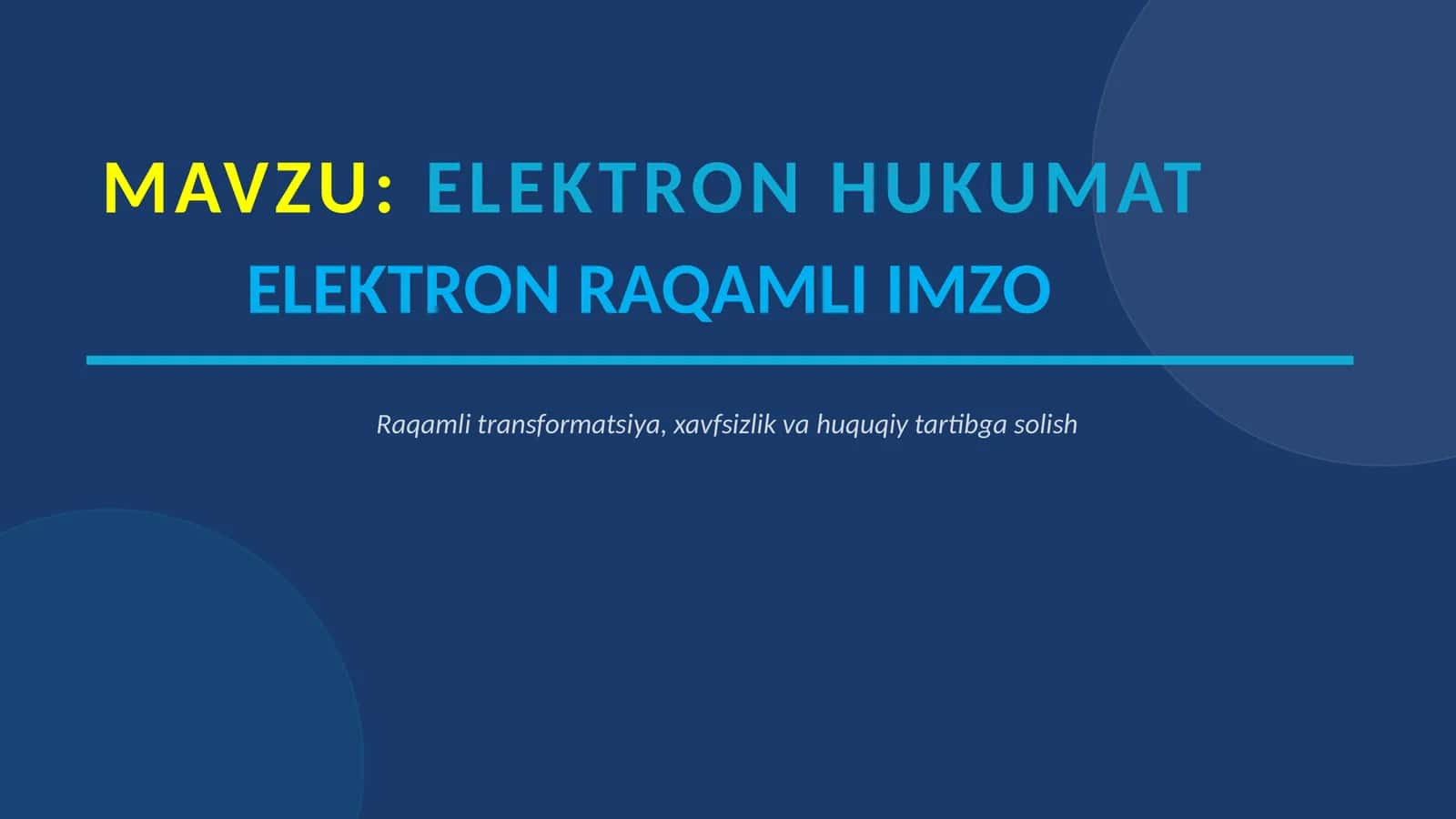 ELEKTRON HUKUMAT 1