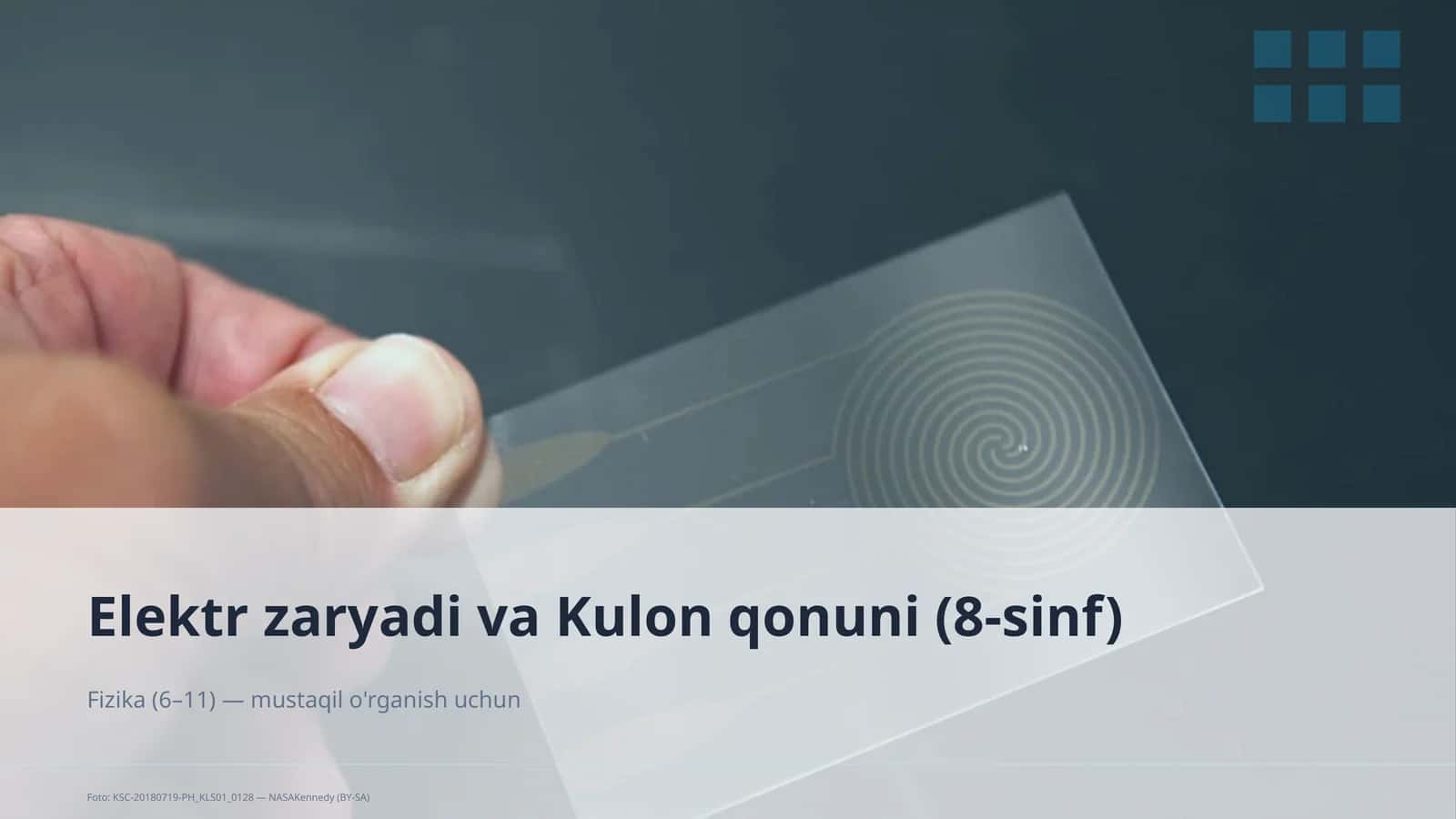 Elektr zaryadi va Kulon qonuni (8-sinf) 1