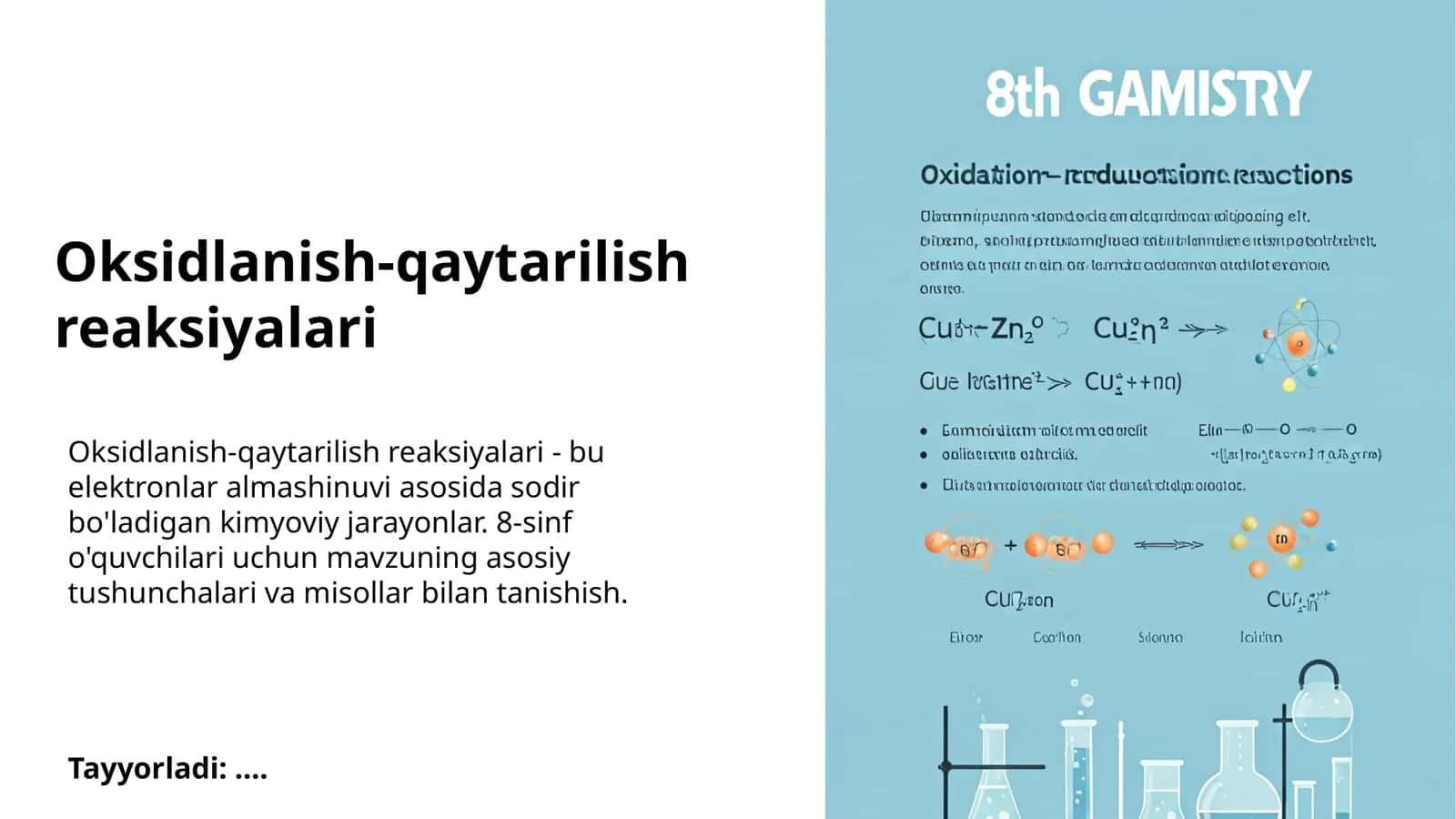 Oksidlanish-qaytarilish reaksiyalari 1