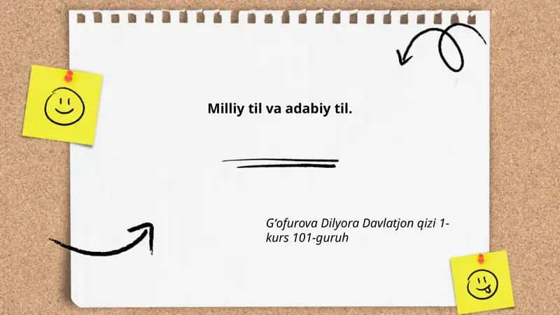 Milliy tilning tarixi 1