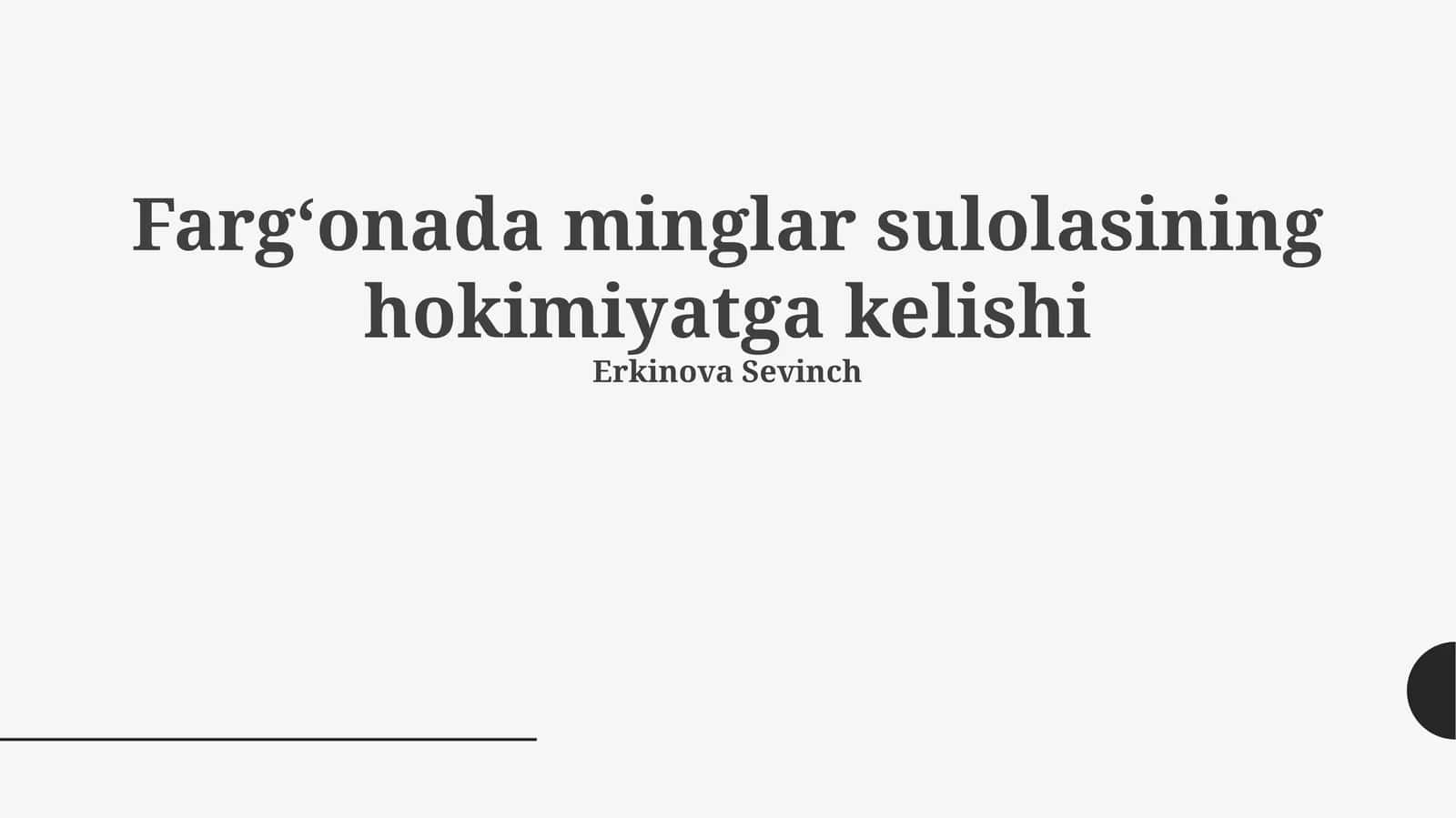 Ming sulolasining hokimiyatga kelishi 1