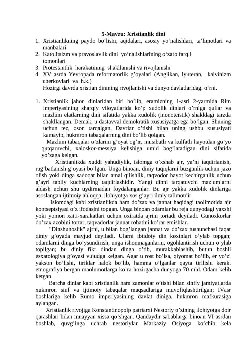 Xristianlik dini 1