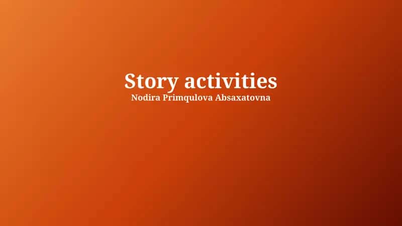 Story activities 1