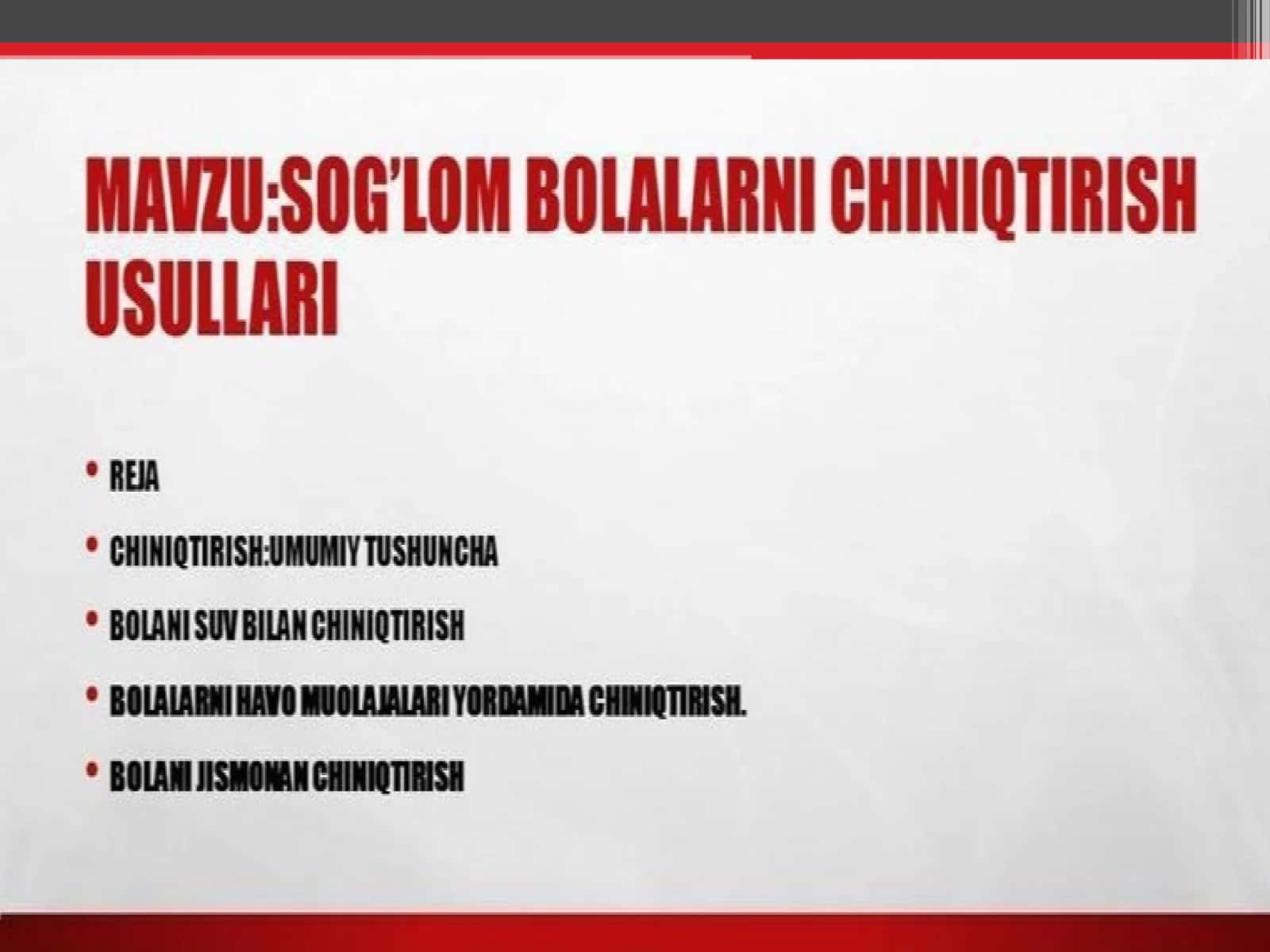 bolani chiniqtirish 1