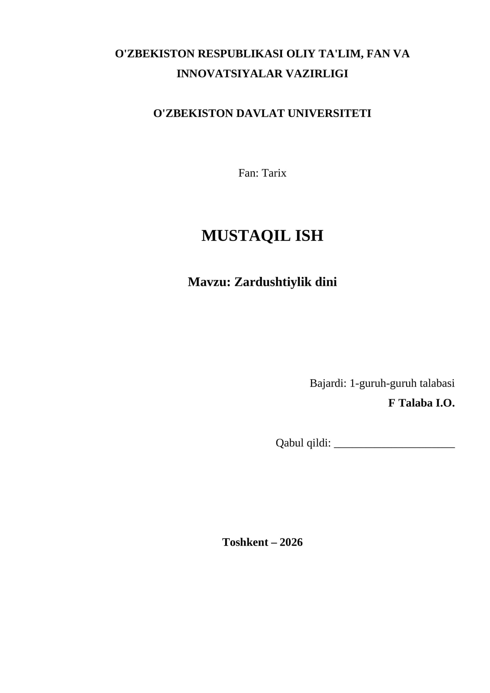 Zardushtiylik dini 1
