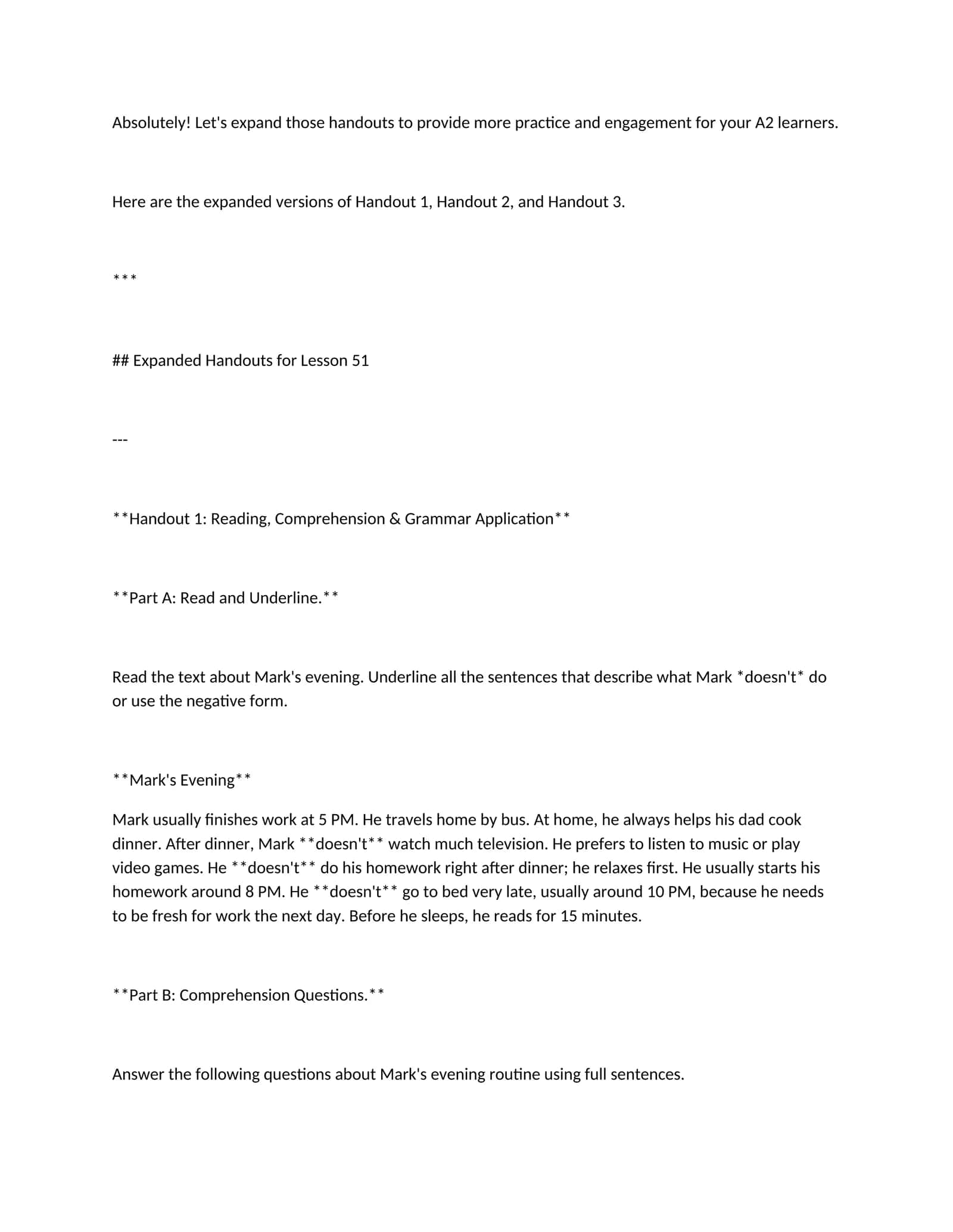 Expanded Handouts for Lesson 51 1