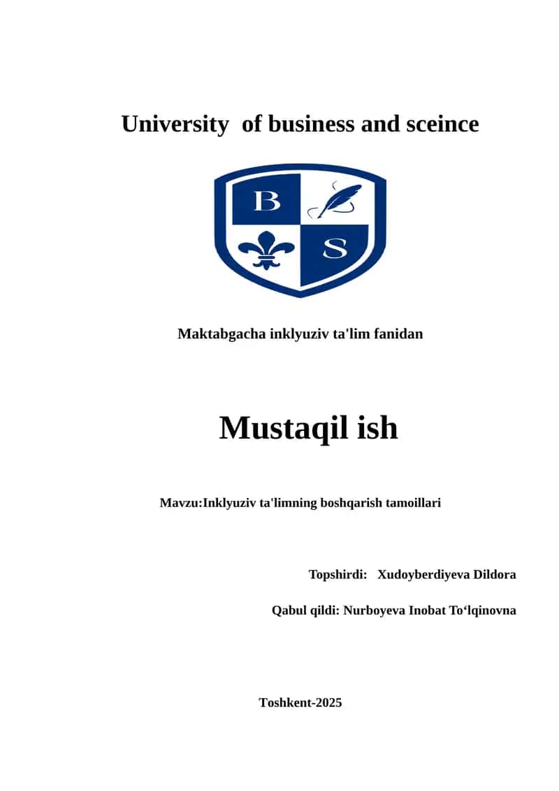 Inklyuziv ta'limning boshqarish tamoillari 1