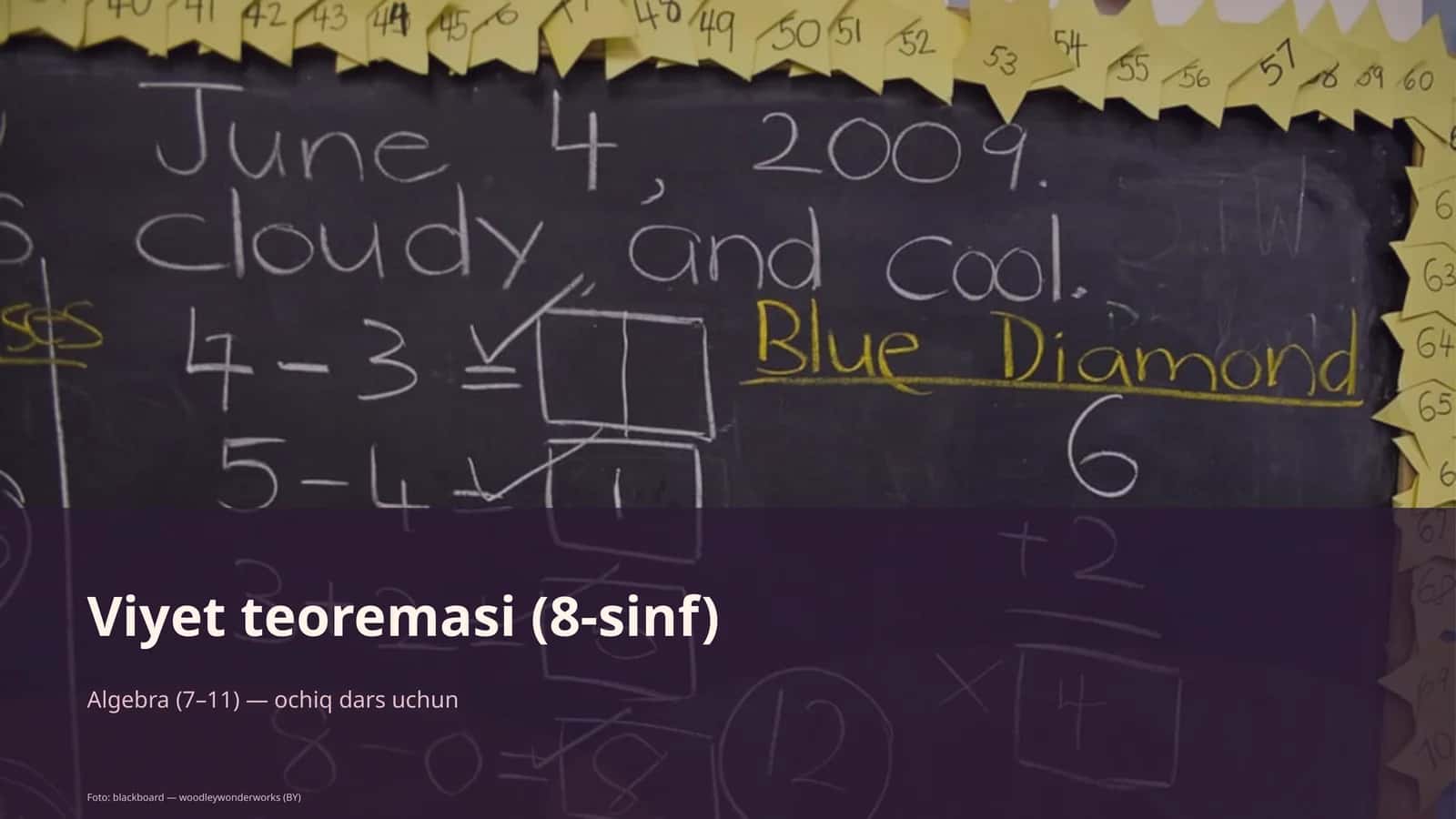 Viyet teoremasi (8-sinf) 1