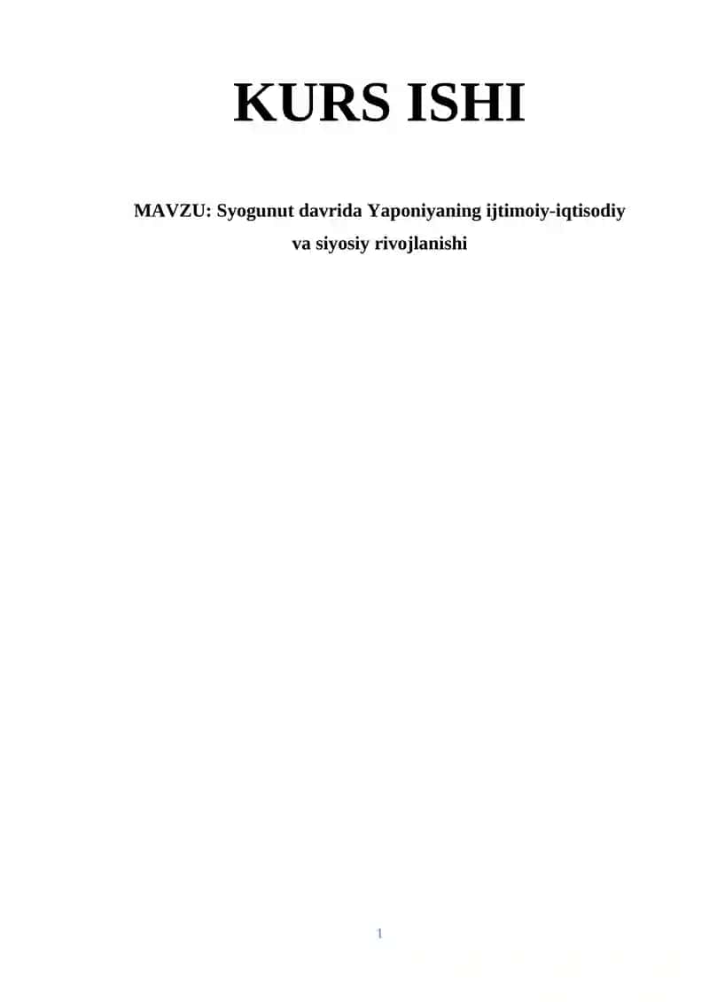 Tokugava Syogunati davri Yaponiya