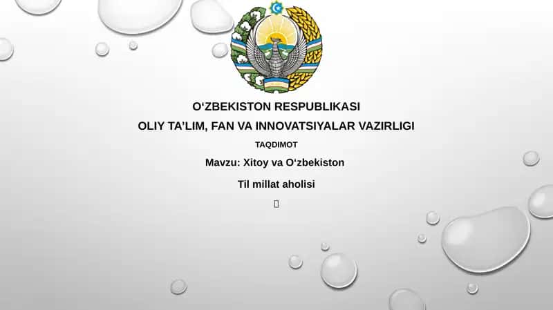 Xitoy va Oʻzbekiston: Tarix, Til va Madaniyat 1