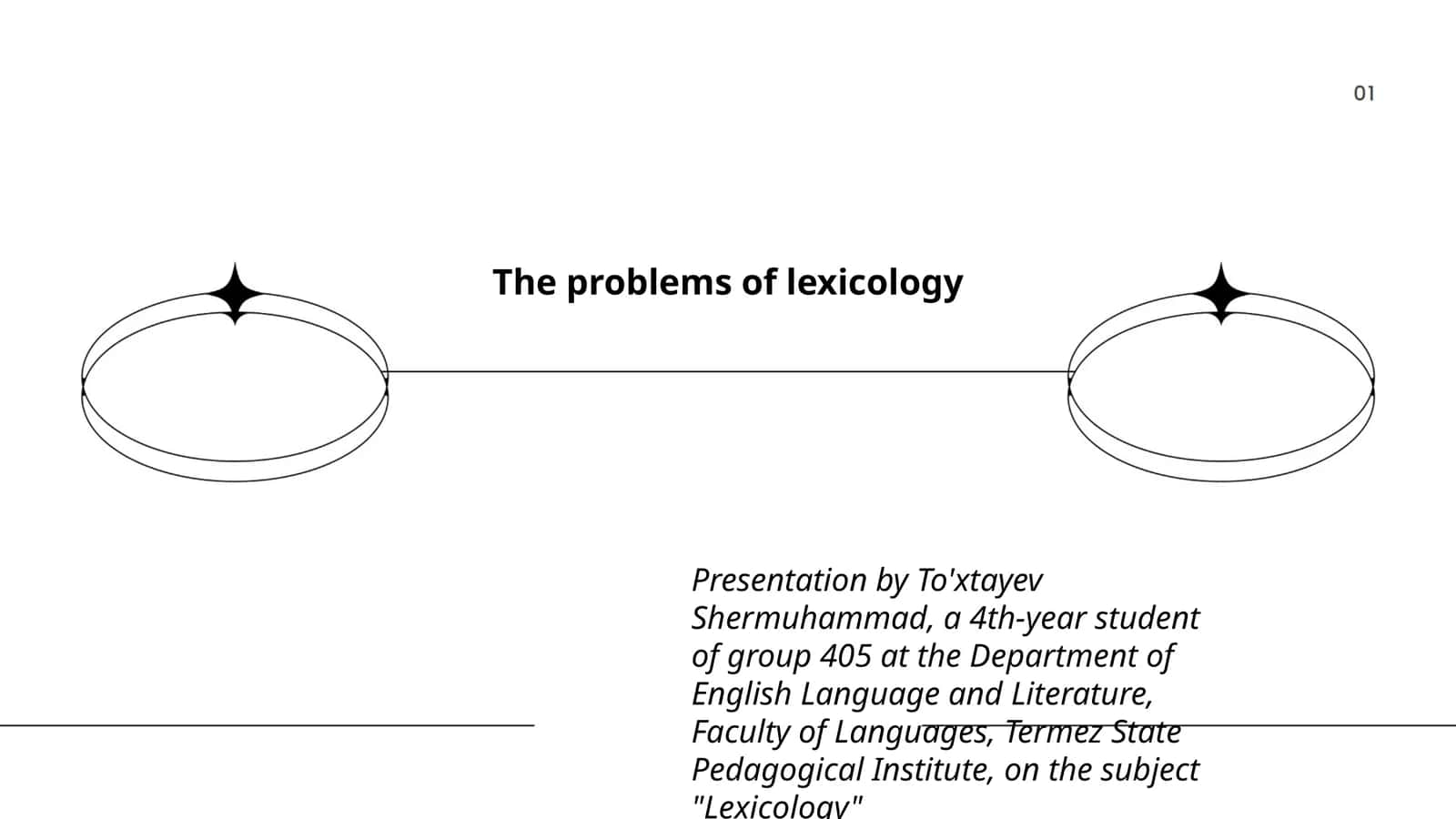 The problems of lexicology 1
