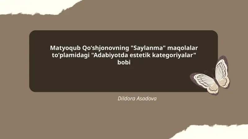 Adabiyotda estetik kategoriyalar 1
