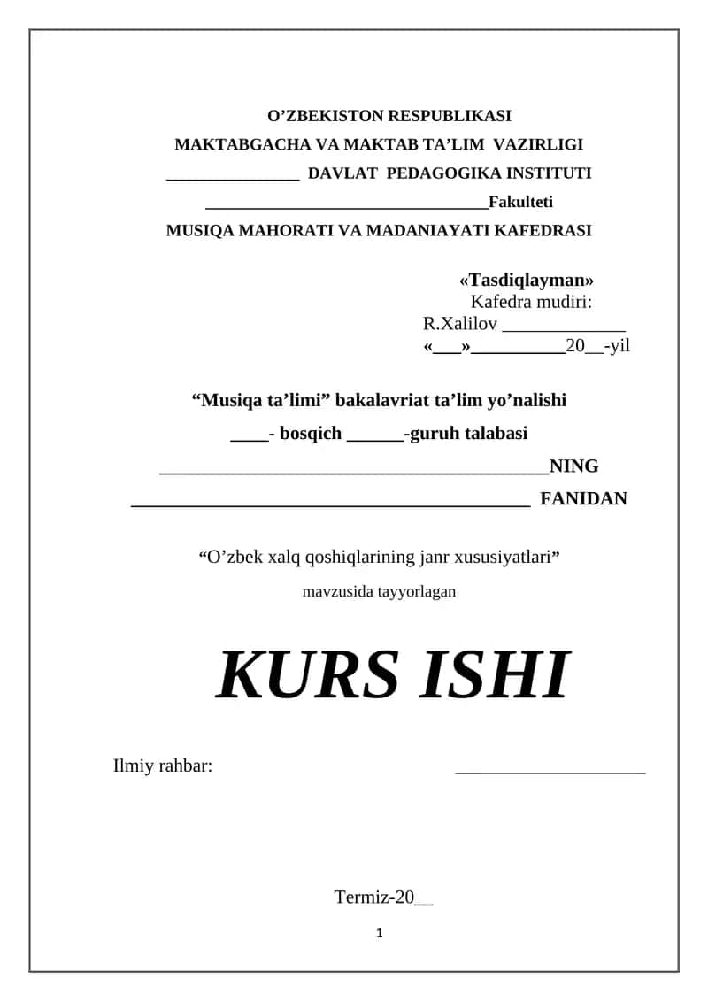O’zbek xalq qoshiqlarining janr xususiyatlari 1