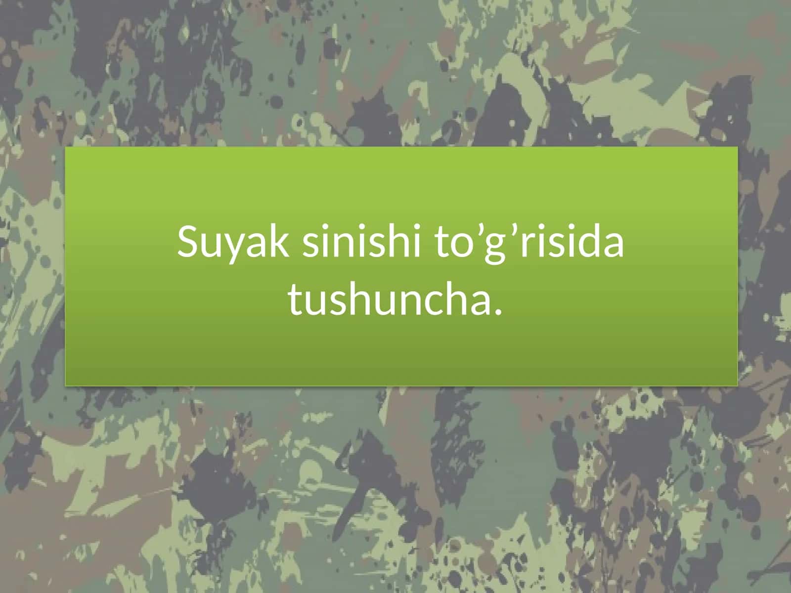 Suyak sinishining tushunchalari 1