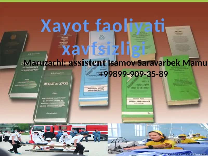 Mexnat muxofazasining nazariy asoslari 1