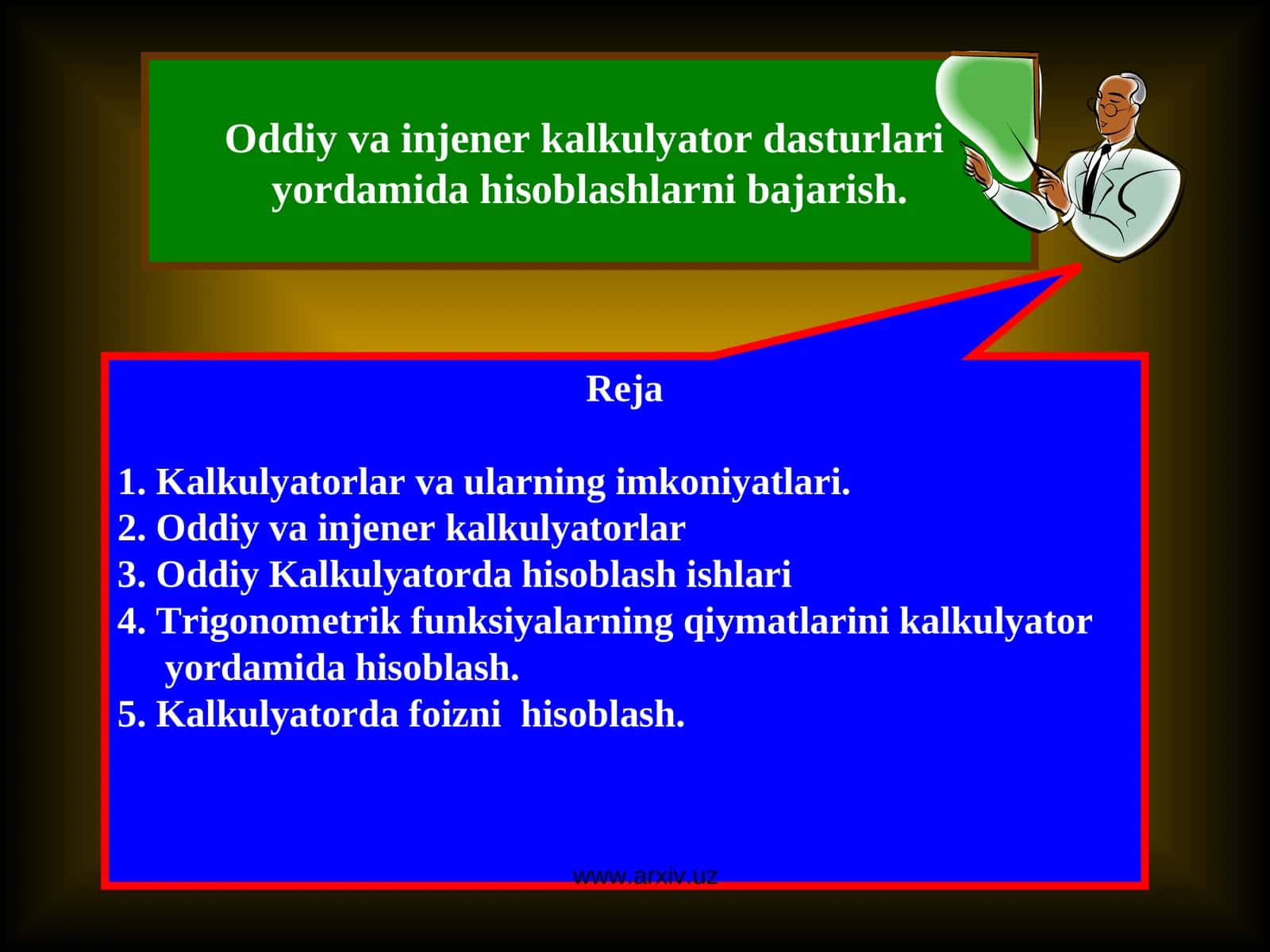 Oddiy va injener kalkulyator dasturlari 1