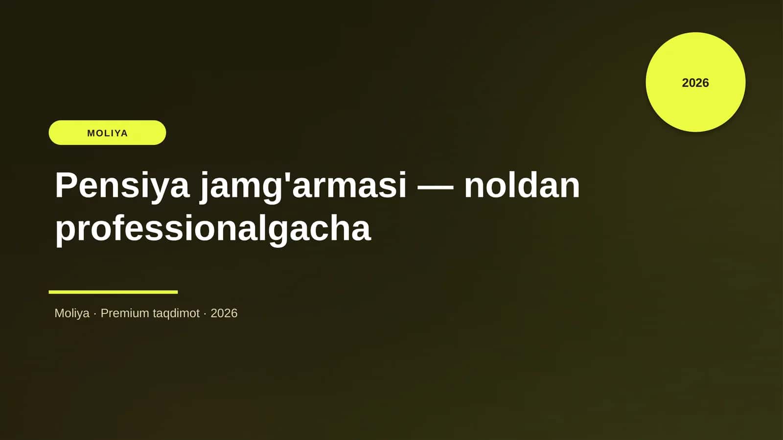 Pensiya jamg'armasi — noldan professionalgacha 1