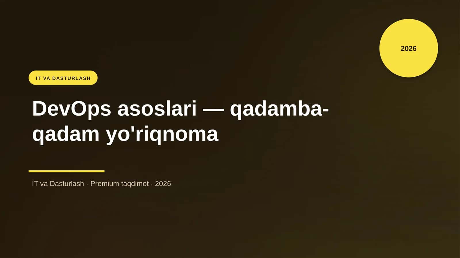 DevOps asoslari — qadamba-qadam yo'riqnoma 1