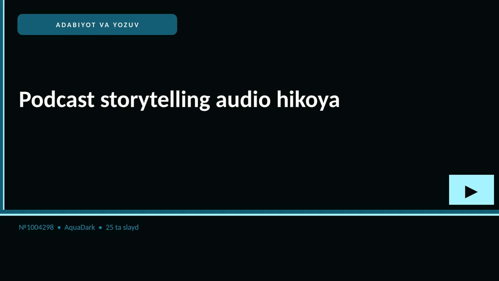 Podcast storytelling audio hikoya 1