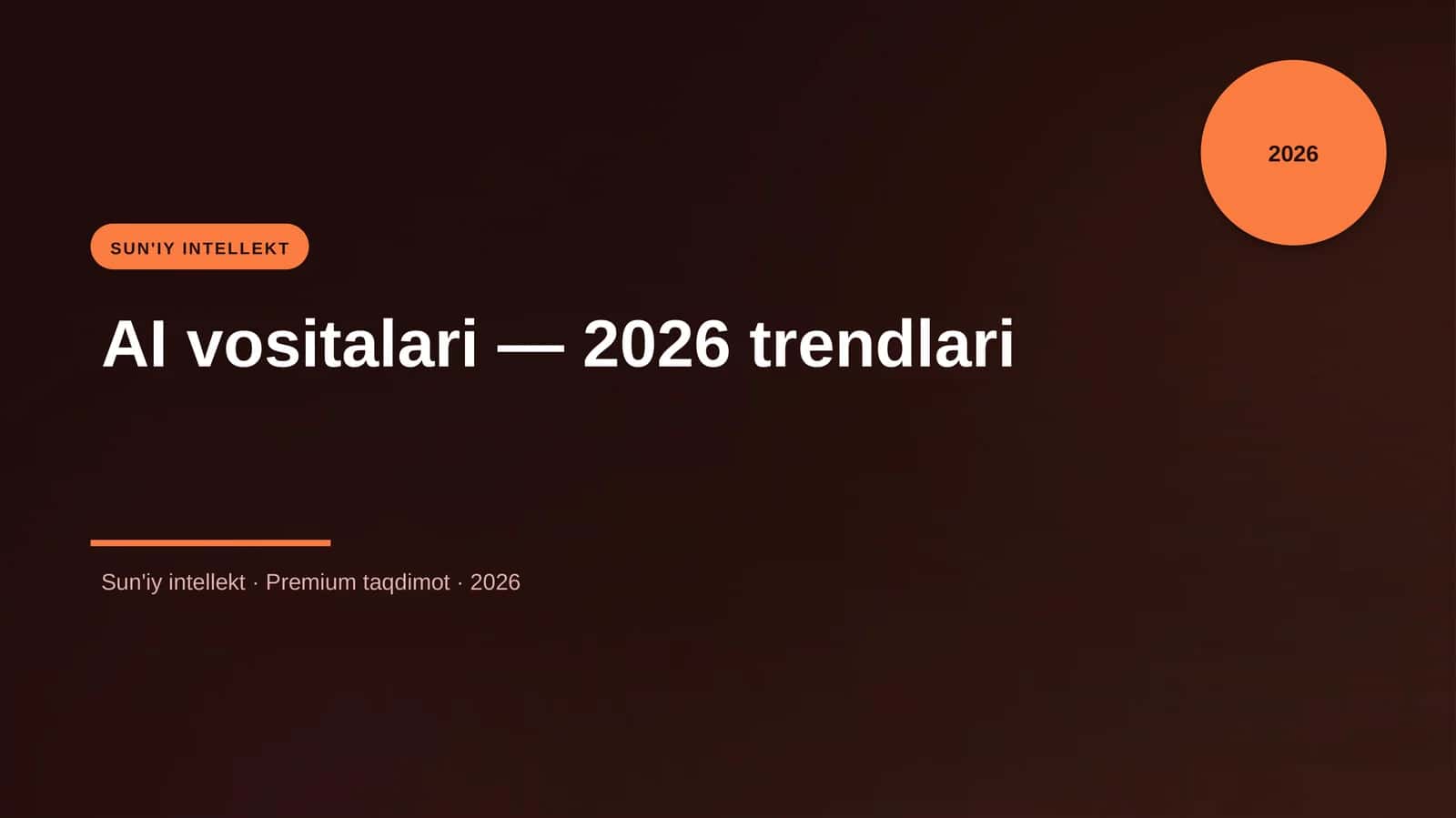 AI vositalari — 2026 trendlari 1