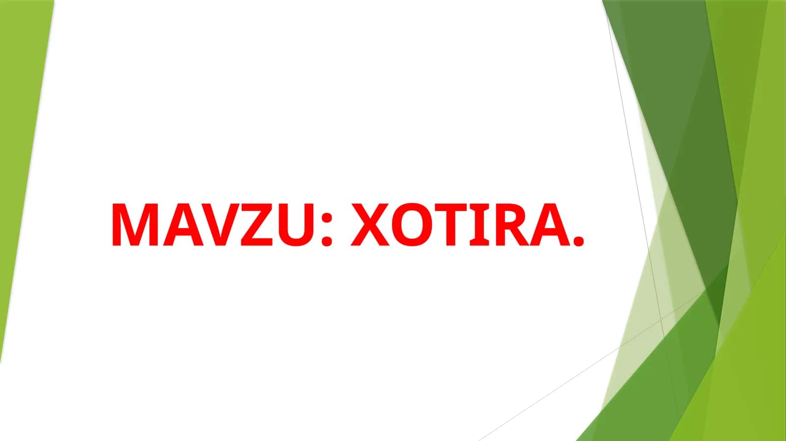 Xotira 1
