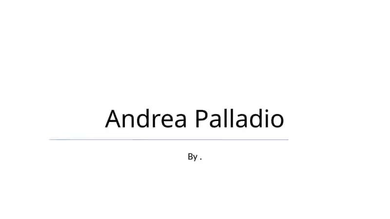 Andrea Palladio 1