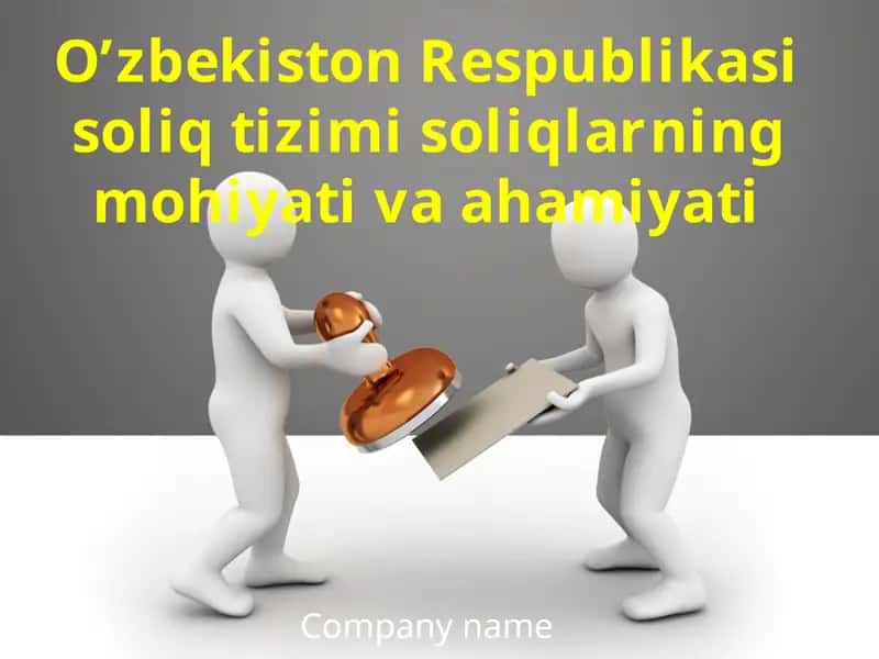 О‘zbekiston Respublikasi soliq tizimi 1