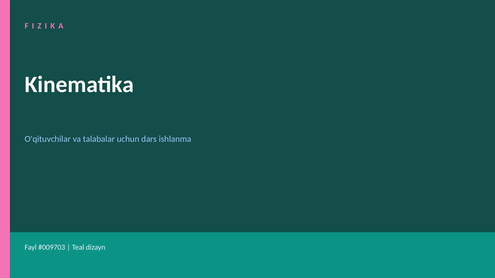 FIZIKA Kinematika 1