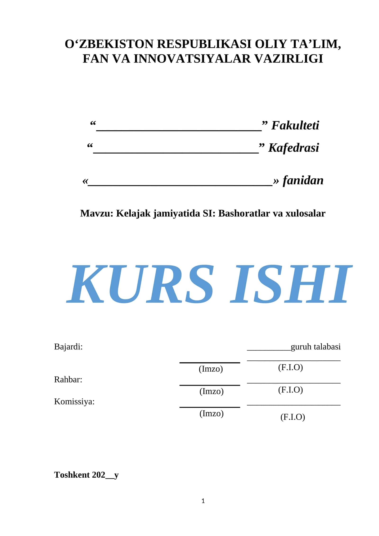 Kelajak jamiyatida SI: Bashoratlar va xulosalar 1