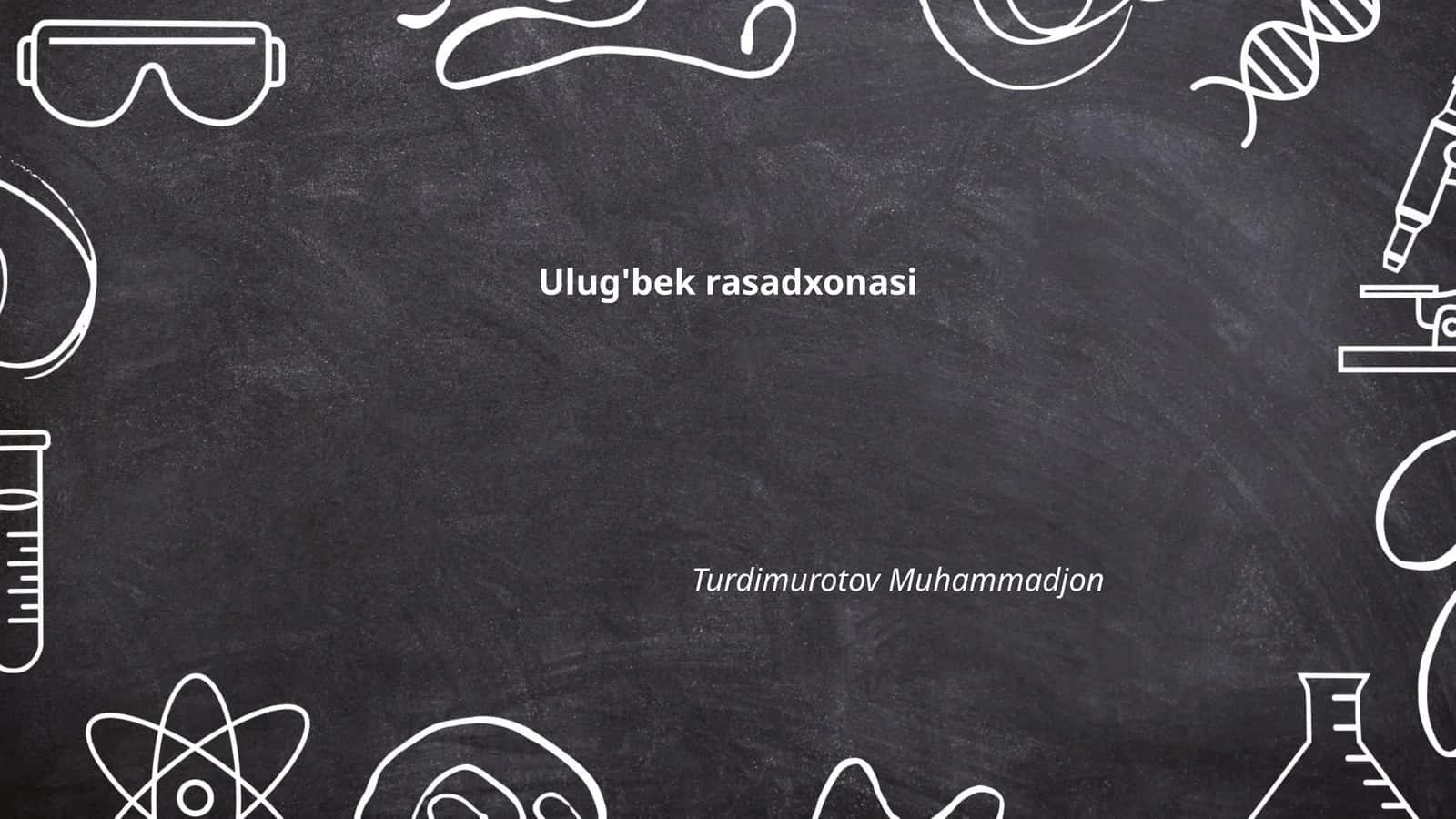 Ulug'bek rasadxonasi 1