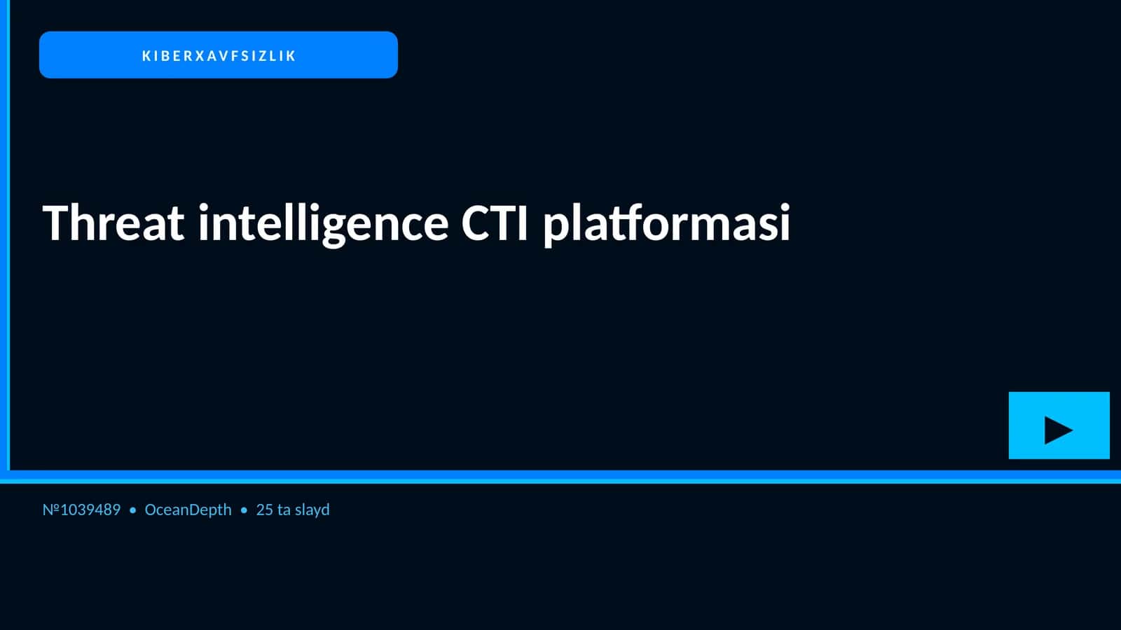 Threat intelligence CTI platformasi 1