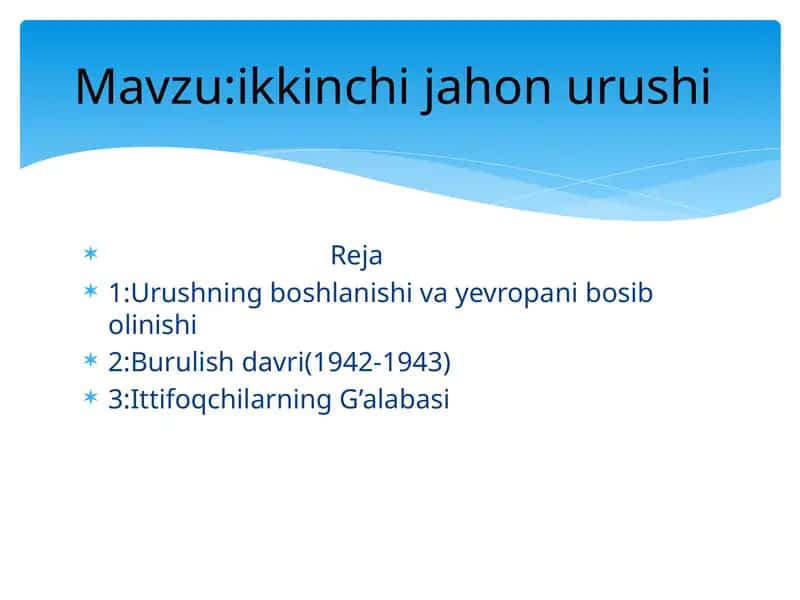 2-jahon urushi davri 1