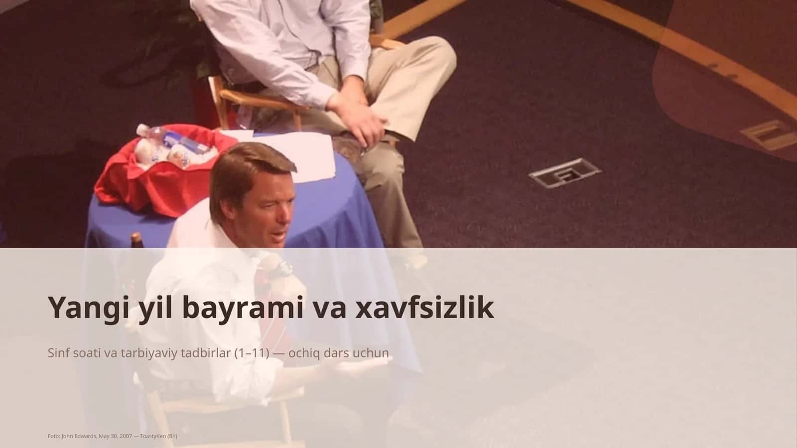 Sinf soati va tarbiyaviy tadbirlar (1–11) - ochiq dars uchun 1