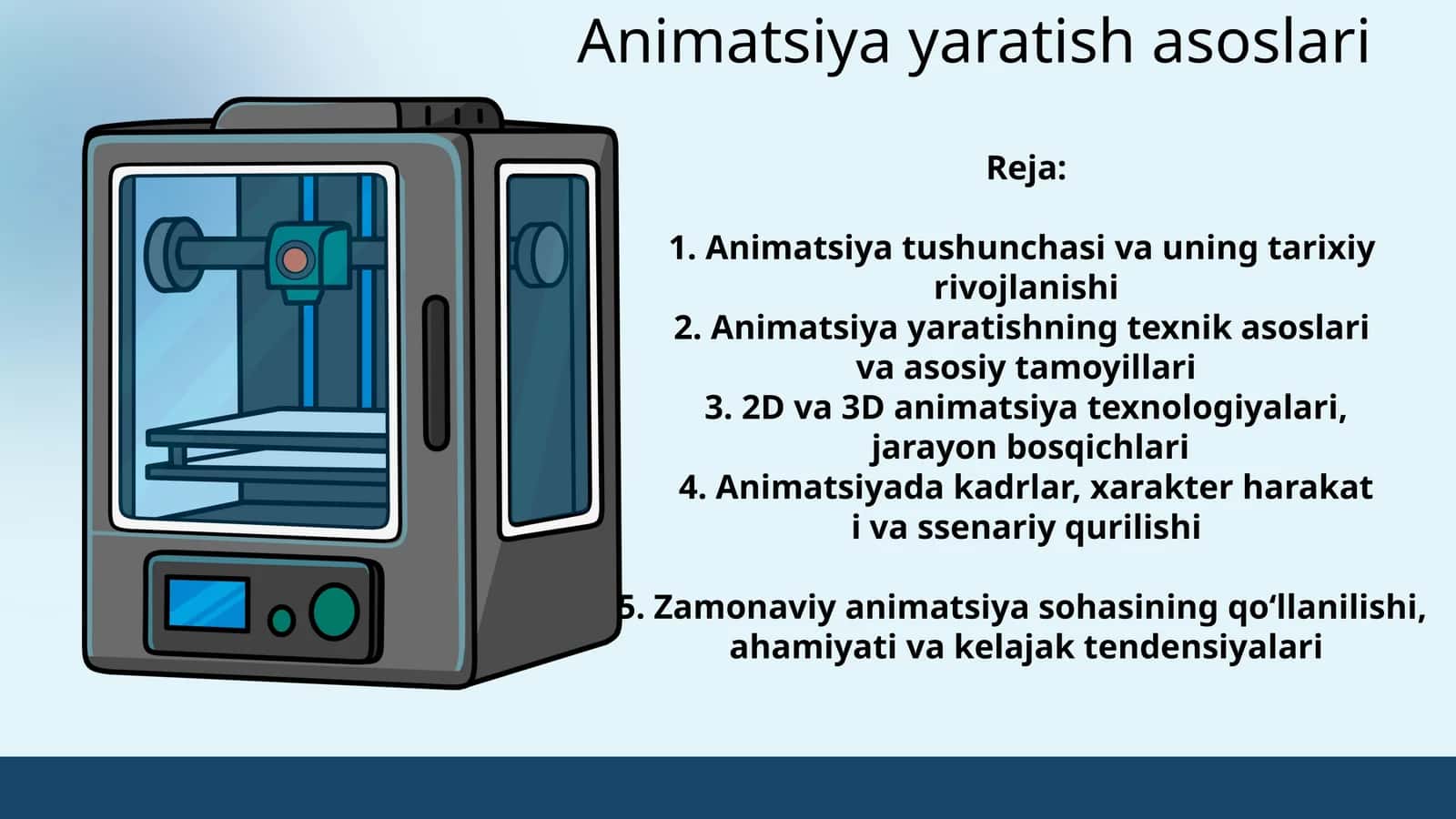 Animatsiya yaratish asoslari 1