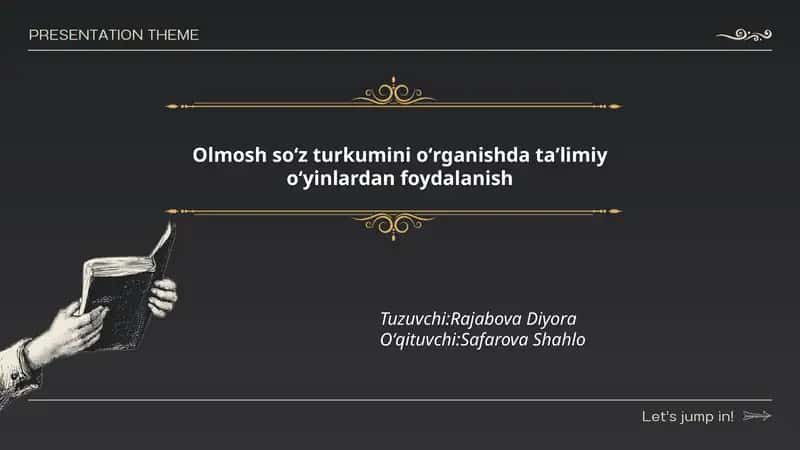 Olmosh So'z Turkumini O'rganish 1