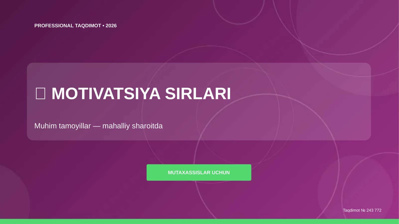 Motivatsiya sirlari 1