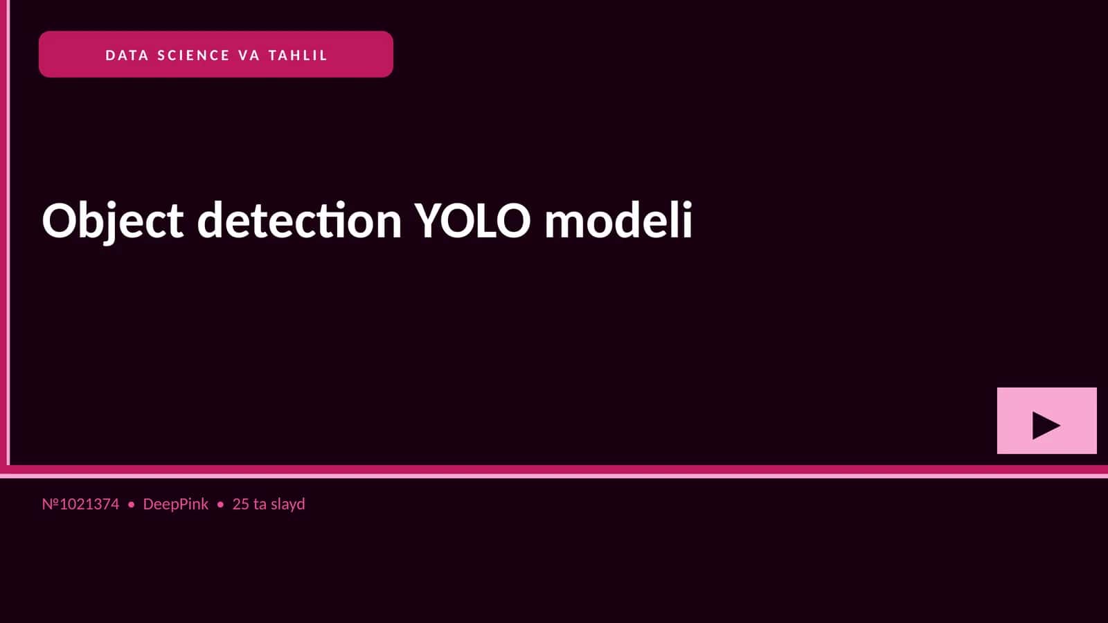 Object detection YOLO modeli 1
