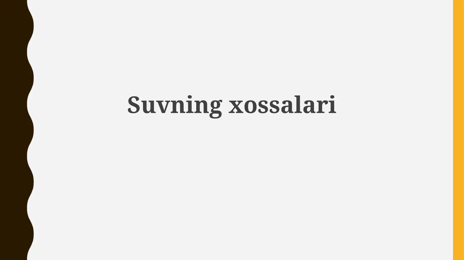 Suvningxossalari 1