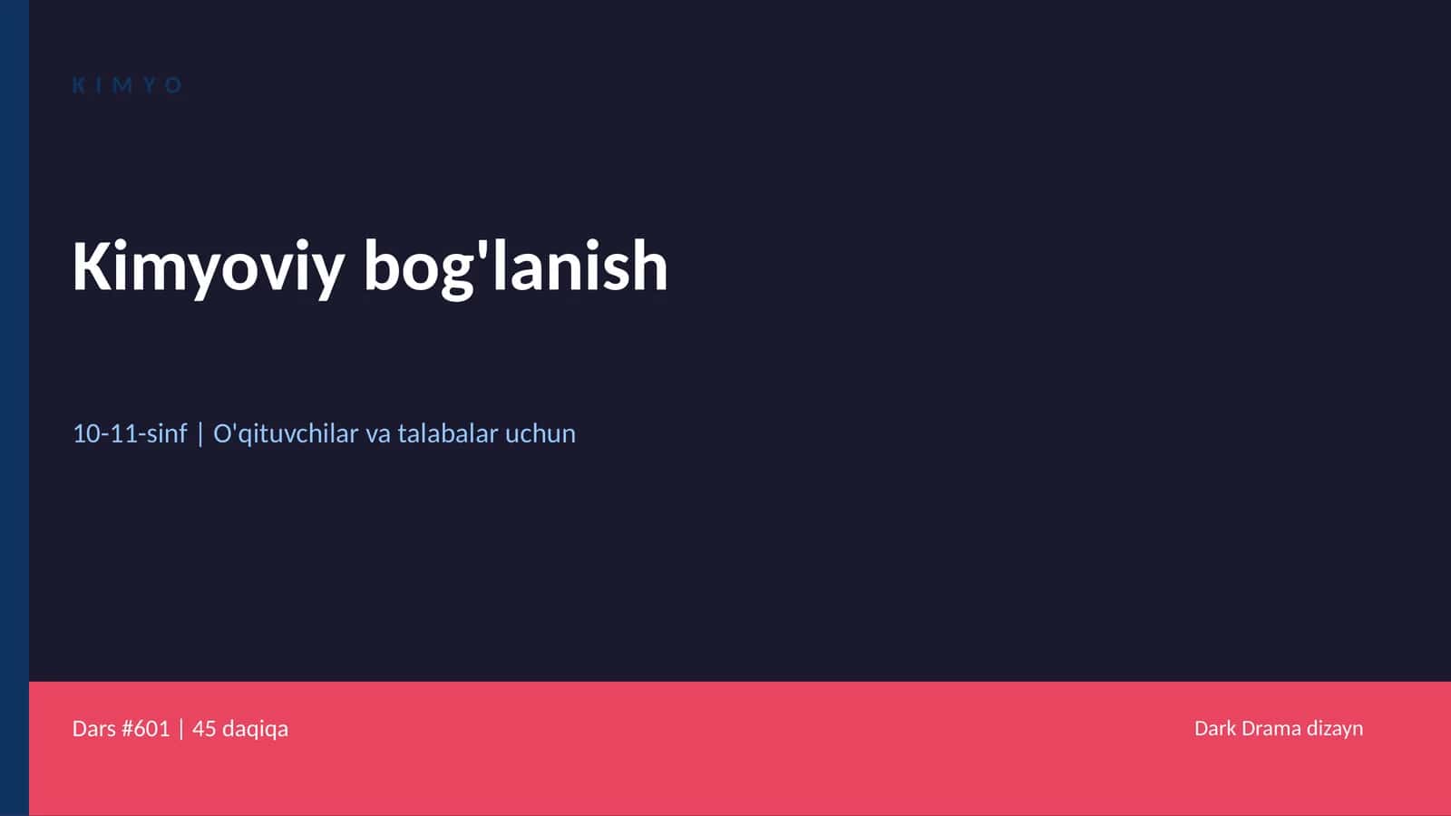 Kimyoviy bog'lanish 1