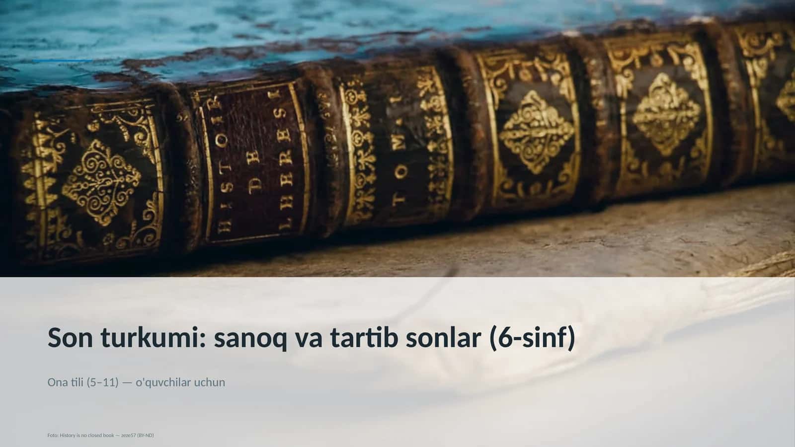 Son turkumi: sanoq va tartib sonlar (6-sinf) 1