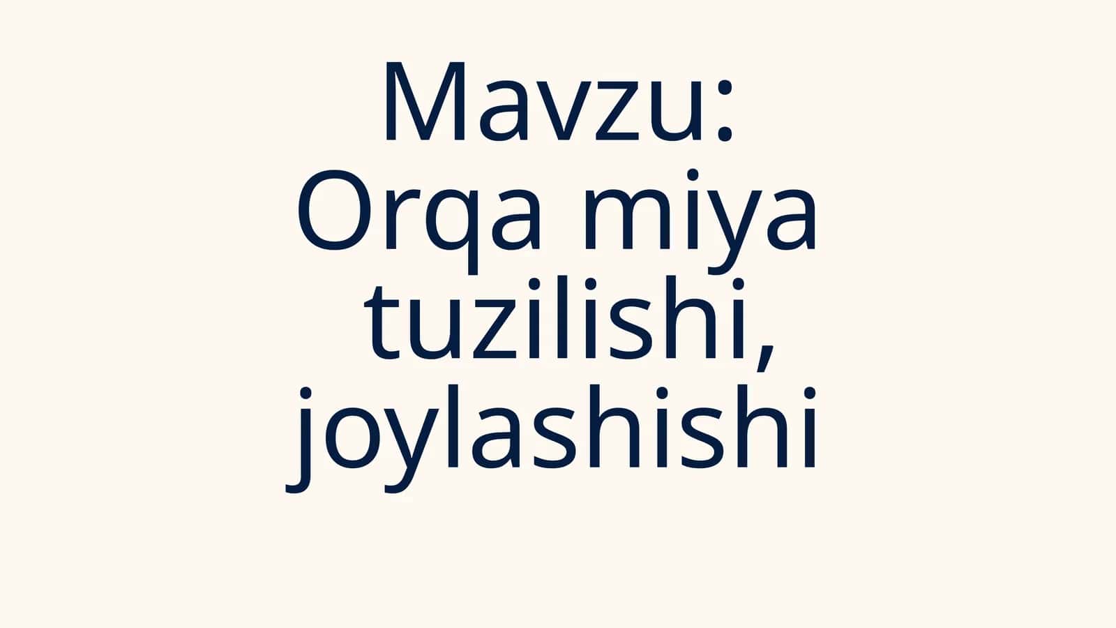 Orqa miya 1
