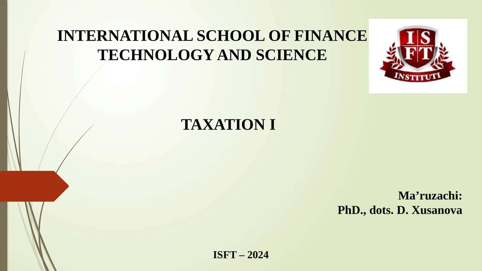 TAXATIONI 1