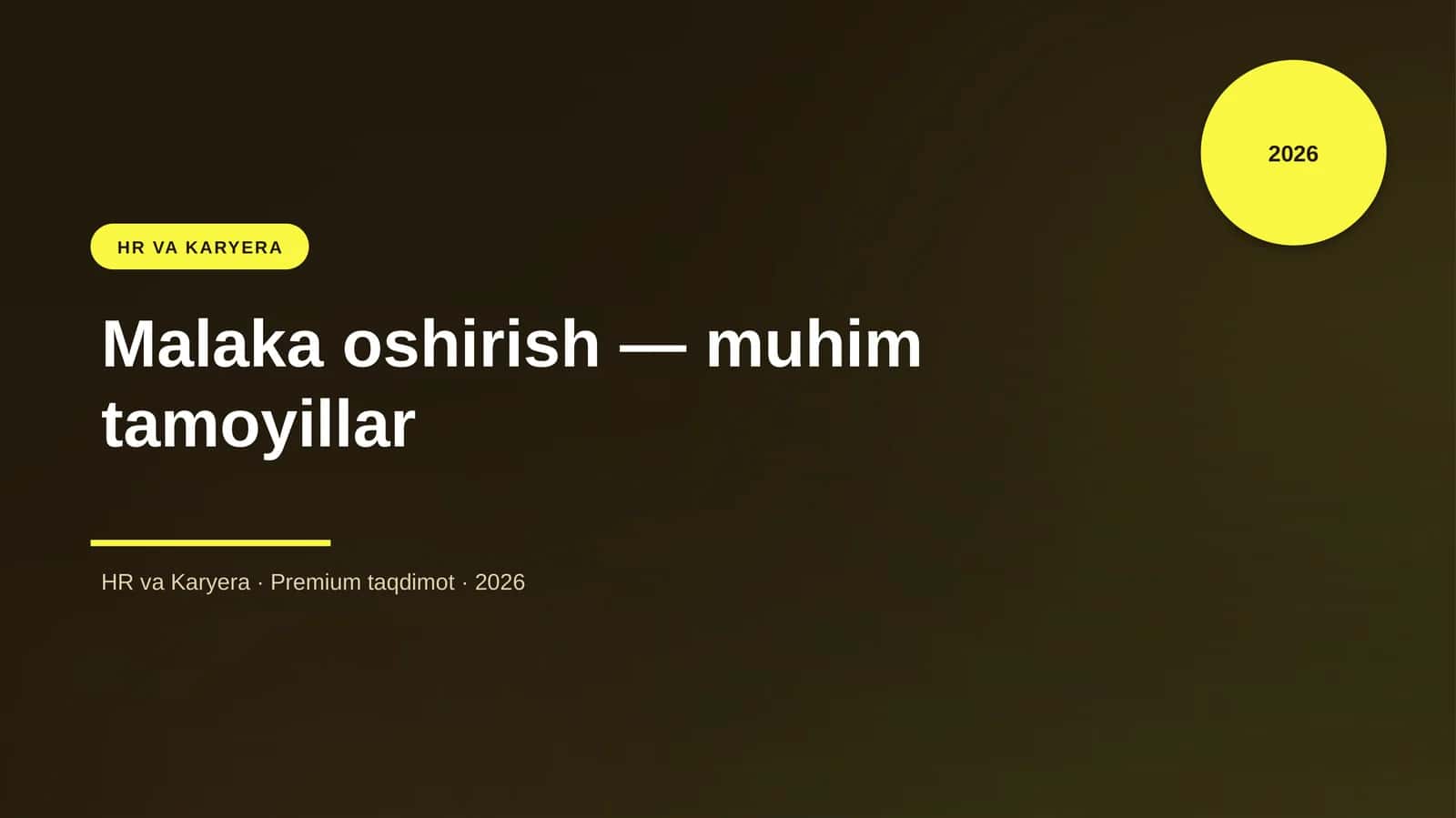 Malaka oshirish — muhim tamoyillar 1