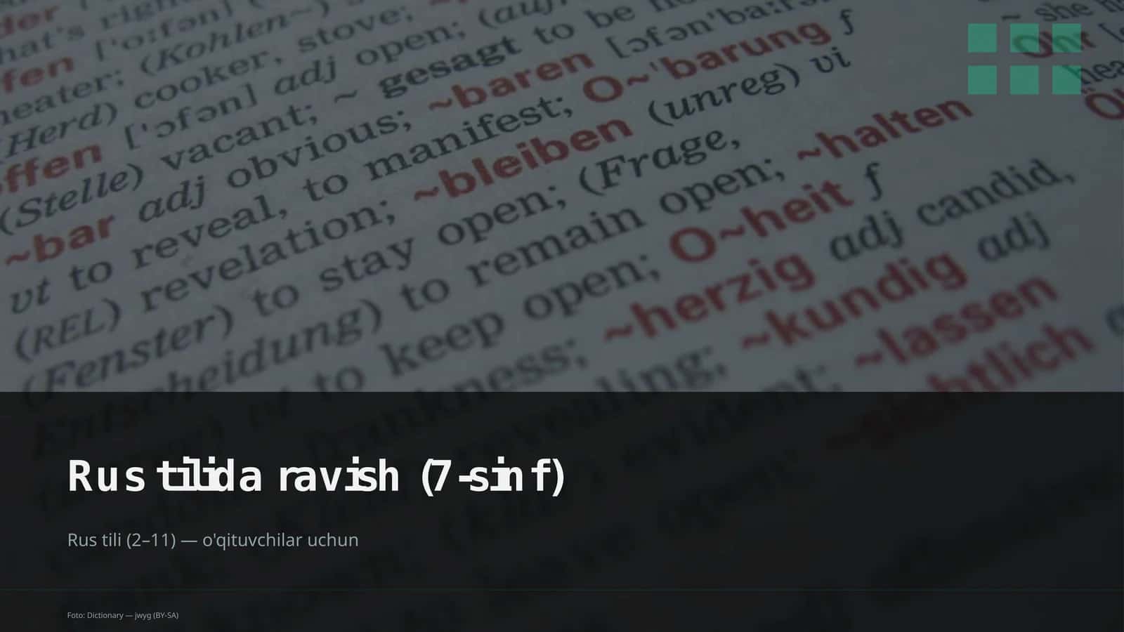 Rus tilida ravish (7-sinf) 1