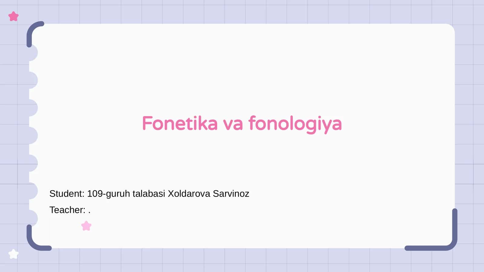 Fonetika va fonologiya 1