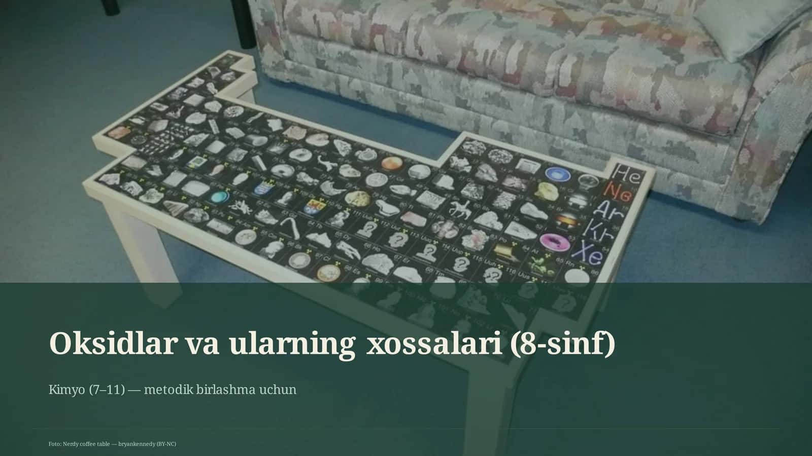 Oksidlar va ularning xossalari (8-sinf) 1