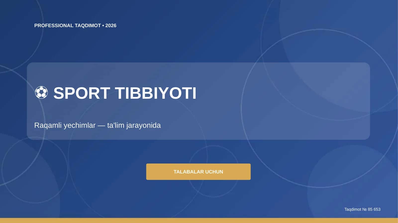Sport Tibbiyoti: Raqamli Yechimlar 1