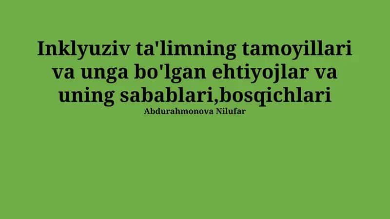 O'quv Dasturlarini Moslashtirish 1